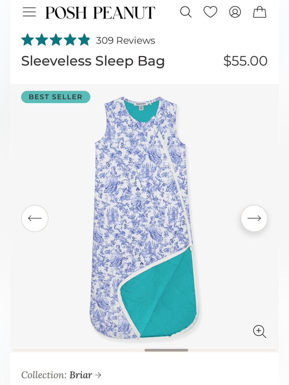 Posh Peanut Briar 1.0 Tog Sleepsack
